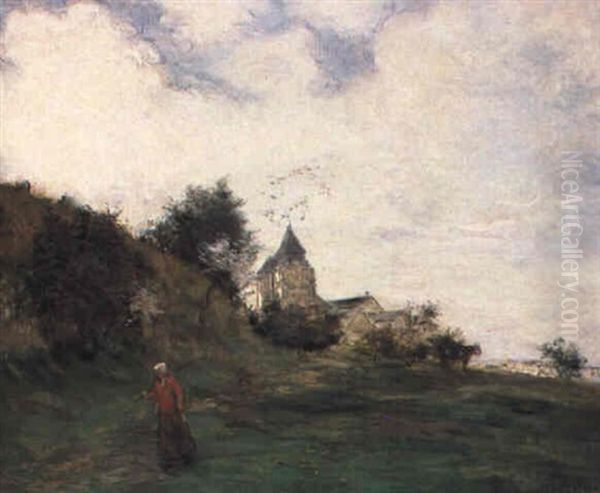 La Vieille Abbaye, Dieppe Oil Painting by Jean Francois Raffaelli