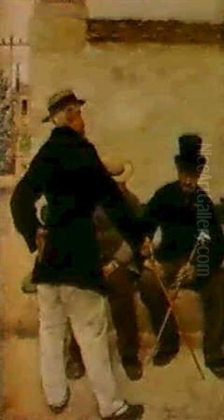 Les Vieux Officiers Oil Painting by Jean Francois Raffaelli