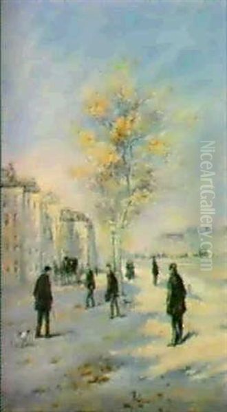 Dans Le Parc En Automne, Paris Oil Painting by Jean Francois Raffaelli