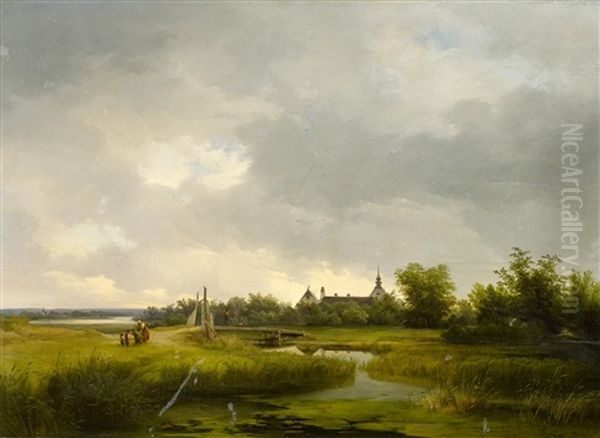 Flusslandschaft Oil Painting by Ignaz Raffalt