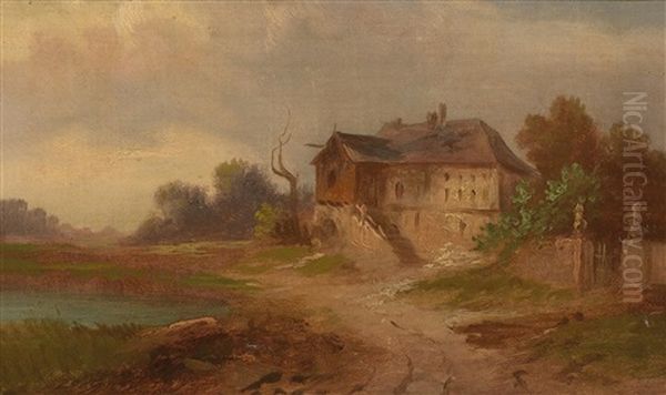 Kleine Abendstimmung Oil Painting by Ignaz Raffalt