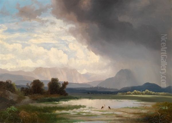 Karawankenlandschaft (?) Oil Painting by Ignaz Raffalt