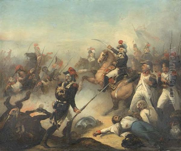 La Bataille De Fleurus, 26 Juin 1794 Oil Painting by Auguste Raffet