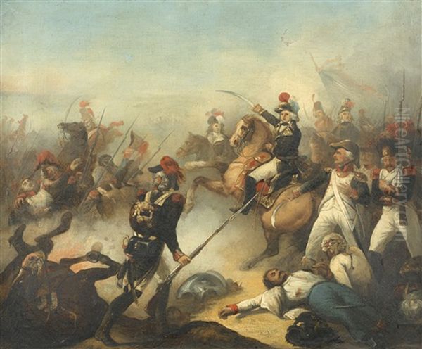 La Bataille De Fleurus, 26 Juin 1794 Oil Painting by Auguste Raffet