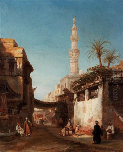 Mosquee Au Caire Oil Painting by Etienne Raffort