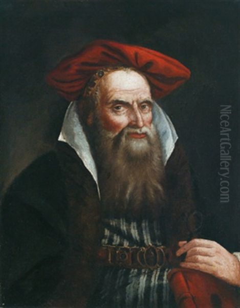 Portrat Eines Alten Orientalen - Ritratto Di Vecchio Orientale Oil Painting by Giovanni Raggi