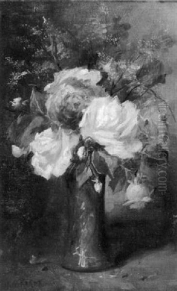 Still Life With Roses Oil Painting by Jules Felix Ragot