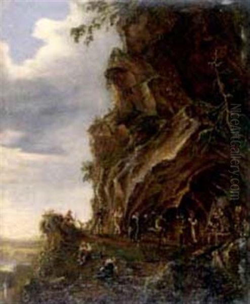 Gerillas-vorposten Oil Painting by Eduard Rahn-Hirzel