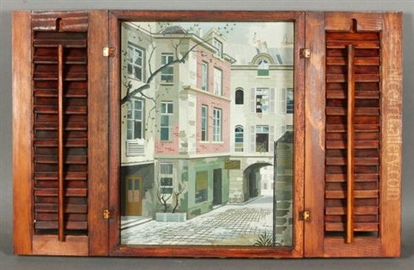 Street Scene Oil Painting by Ratislaw Rakoff