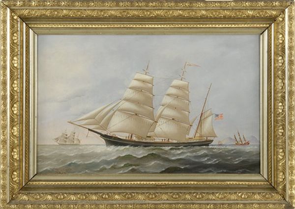 The Bark C.m. Oil Painting by Charles Sidney Raleigh