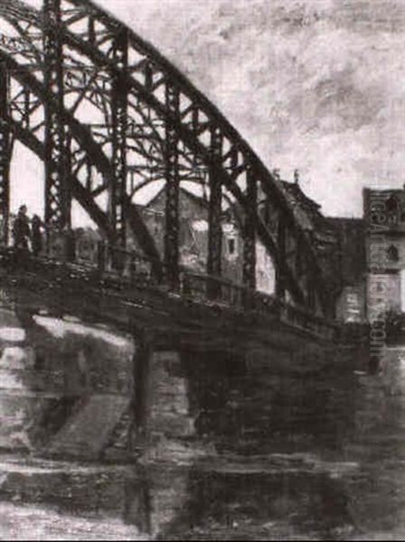 Brucke Uber Die Isar Oil Painting by Georg Rall