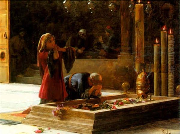 At Prayer Oil Painting by Theodore Jacques Ralli