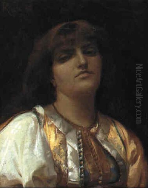 A Greek Woman Oil Painting by Theodore Jacques Ralli