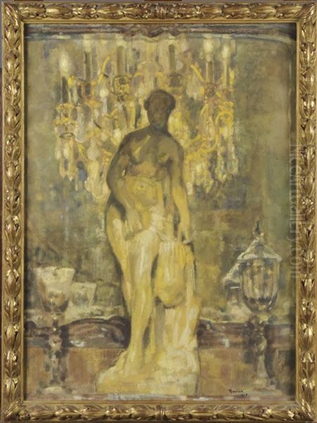 Interieur A La Statue De Venus Oil Painting by  Ramah (Henri Francois Raemaeker)