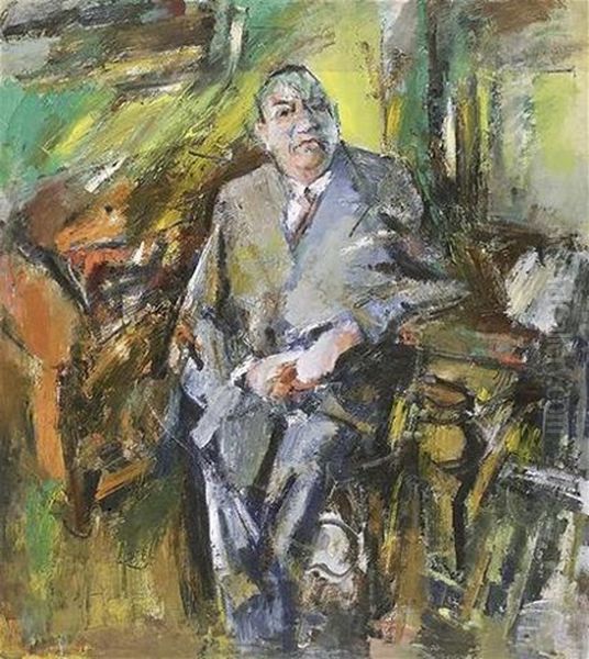 Portrait De Gustave Van Geluwe Oil Painting by  Ramah (Henri Francois Raemaeker)