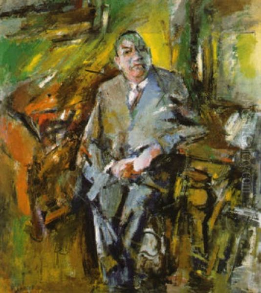 Portret Van Gustave Van Geluwe Oil Painting by  Ramah (Henri Francois Raemaeker)