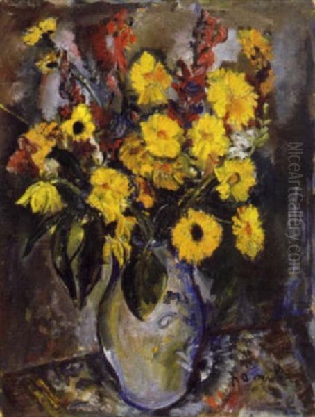 Ruiker - Bouquet Oil Painting by  Ramah (Henri Francois Raemaeker)