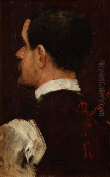 Portrait De Belmiro De Almeida Oil Painting by Antonio Ramalho