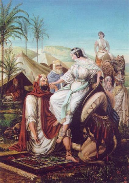 The Arrival Of Rebecca by Arthur Georges (Baron von) Ramberg