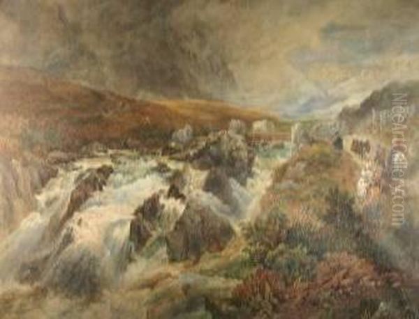 North Wales Mountainscape Oil Painting by Richard Sebastian Bond