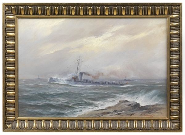 Auf Dem Weg Nach Ancona Oil Painting by August von Ramberg