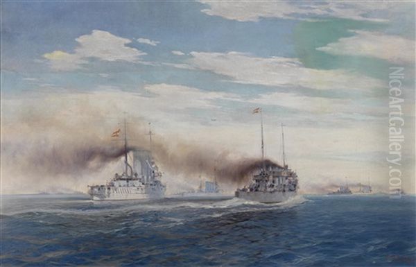 Flottenausfahrt Der K. U. K. Kriegsmarine by August von Ramberg