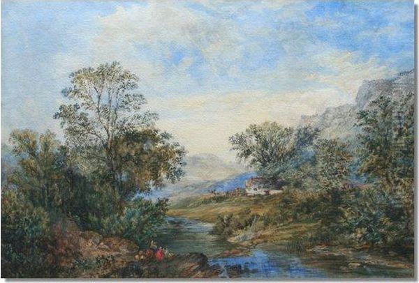 Thevale Of Eden, Merionthshire Oil Painting by Richard Sebastian Bond