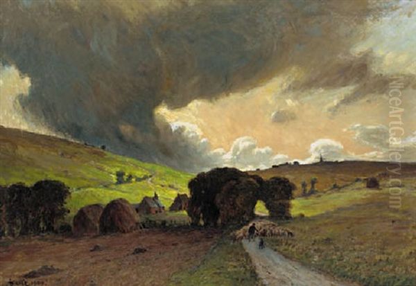 Before The Storm Oil Painting by Jules Louis Rame