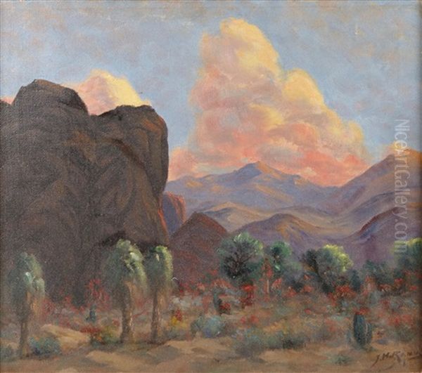 Andreas Canyon Oil Painting by John Henry Ramm