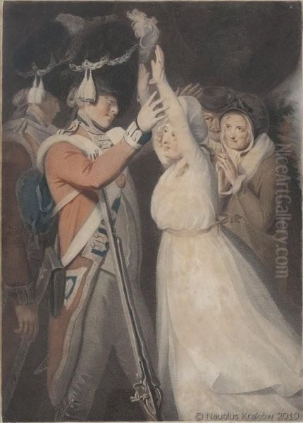 The Return Of The Grenadier To His Wife And Family Oil Painting by William Bond