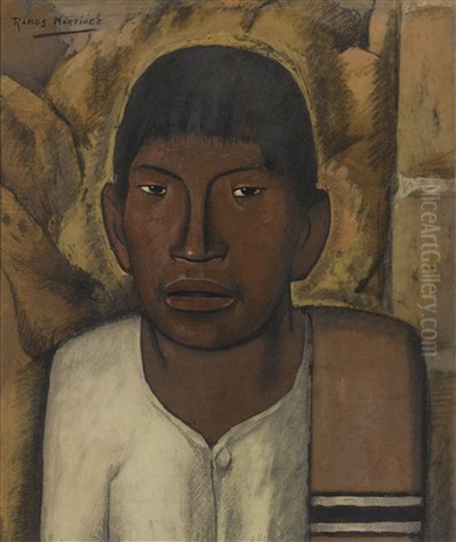 Nino Mexicano Con Zarape Oil Painting by Alfredo Ramos Martinez