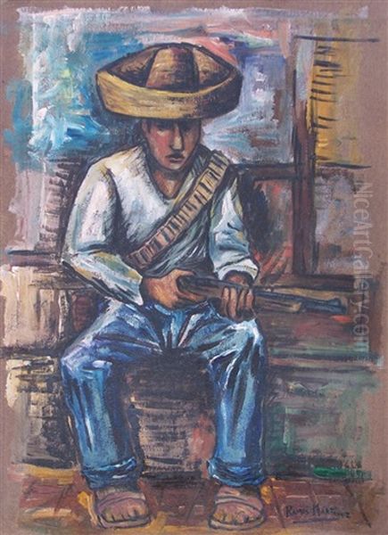 Guerrillero Oil Painting by Alfredo Ramos Martinez