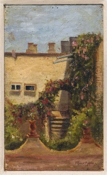 El Patio Oil Painting by Alfredo Ramos Martinez