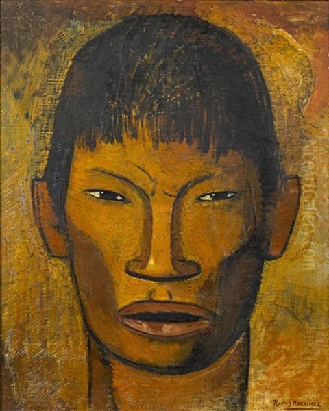 Cabeza Indigena Oil Painting by Alfredo Ramos Martinez