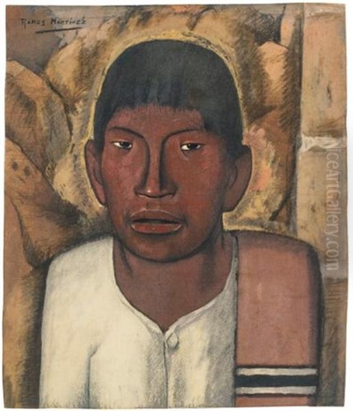 Nino Mexicano Con Sarape Oil Painting by Alfredo Ramos Martinez