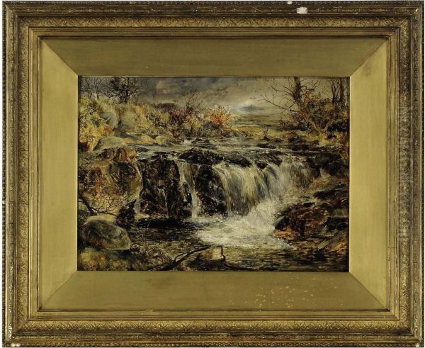 Welsh River Oil Painting by William Joseph Caesar Julius Bond