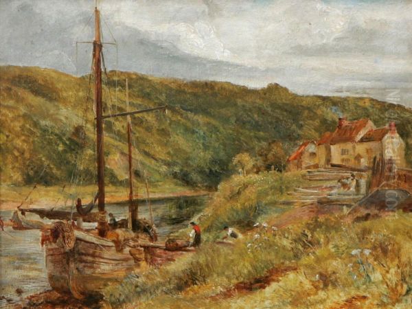 Ebb - Skutan Lastas Oil Painting by William Joseph Caesar Julius Bond