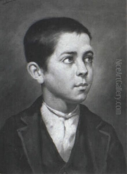 Portrait Of A Boy Oil Painting by Alfredo Ramos Martinez