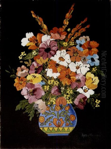 Vaso De Flores Oil Painting by Alfredo Ramos Martinez