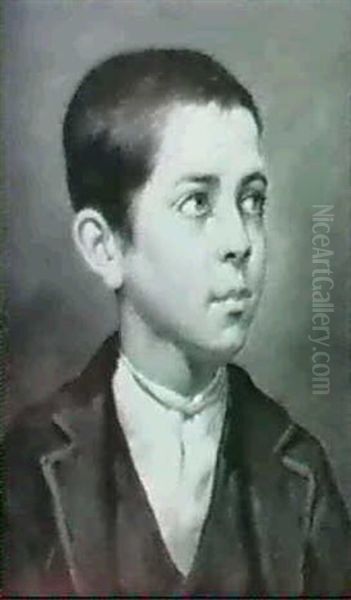 Portrait Of A Boy Oil Painting by Alfredo Ramos Martinez