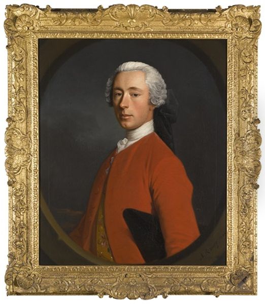 Portrait Of Sir George Hay-makdougall, 3rd Bt. (1705-77), Half-length, Wearing A Red Coat Over An Embroidered Waistcoat Oil Painting by Allan Ramsay