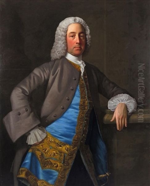 Portrait Of James Bateman (d.1758) Oil Painting by Allan Ramsay