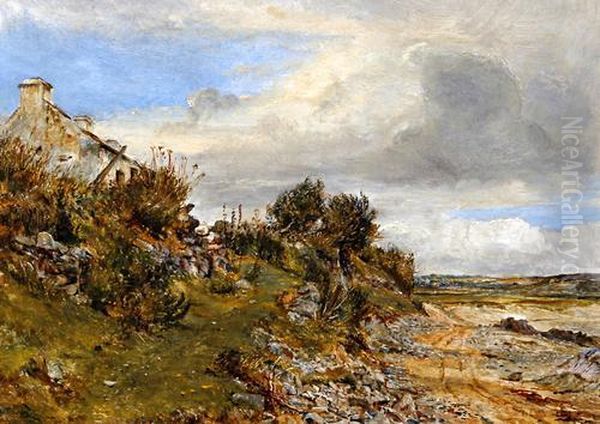 Cottage On The Seashore Oil Painting by William Joseph Caesar Julius Bond