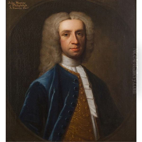 Half Length Portrait Of John Murray Of Philiphaugh Oil Painting by Allan Ramsay