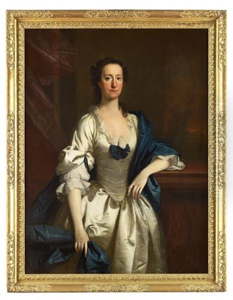 Full Length Portrait Of Miss Mitchell by Allan Ramsay