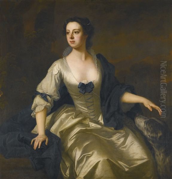 Portrait Of Lady Hariot Vernon Oil Painting by Allan Ramsay