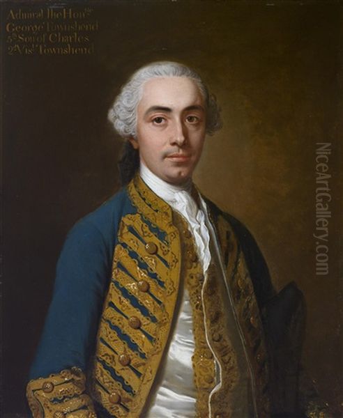 Portrat Des Admirals George Townshend, 5th Son Of Charles - 2nd Viscount Townshend Oil Painting by Allan Ramsay