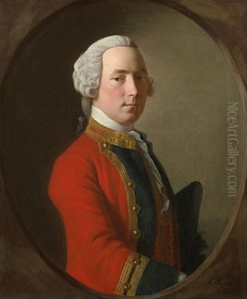 Lieutenant John Abercrombie Of The 1st Foot, The Royal Regiment Oil Painting by Allan Ramsay