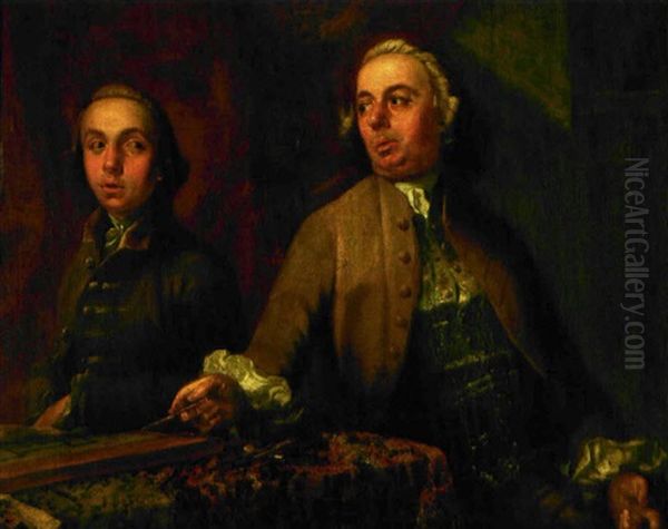 Mastaren Och Hans Elev Oil Painting by Allan Ramsay