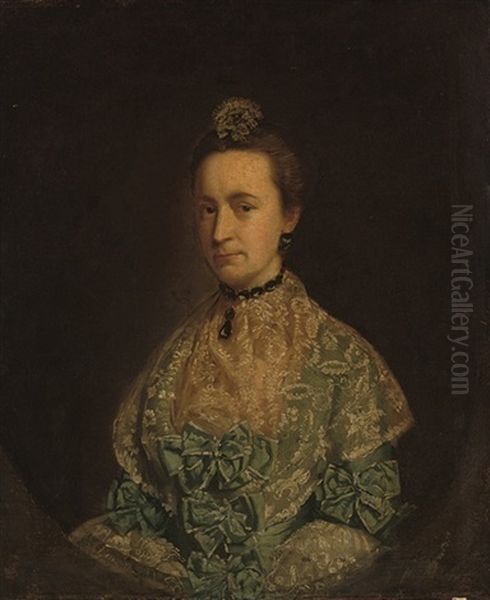 Portrait Of A Lady (mrs John Echlin?) Oil Painting by Allan Ramsay